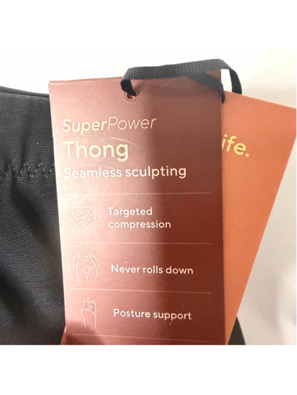 Honey love Black SuperPower Thong Shapewear M NEW with tags - Picture 5 of 6